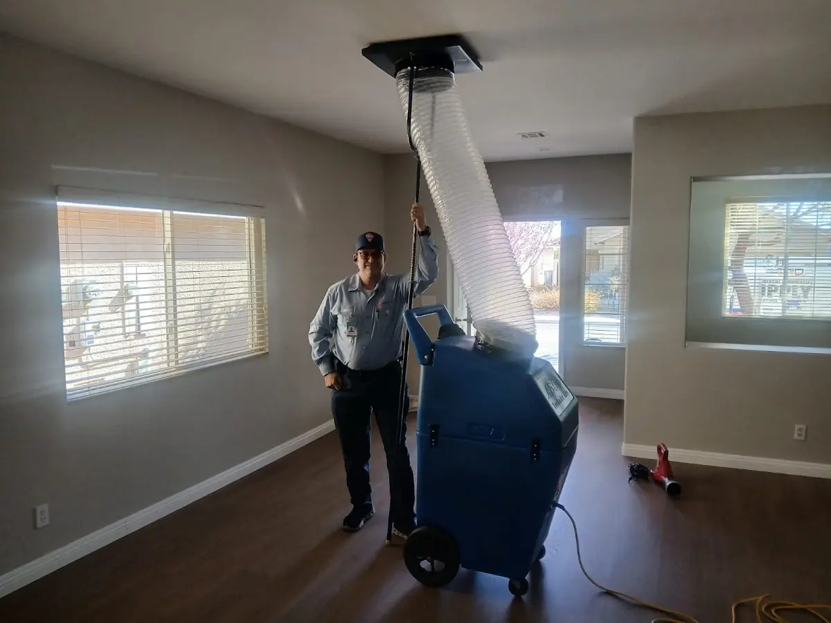 Professional Dryer Vent Cleaning work inside a Baytown home